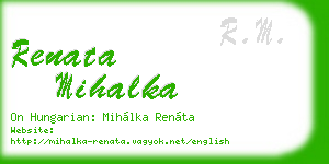 renata mihalka business card
