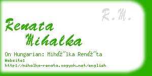 renata mihalka business card